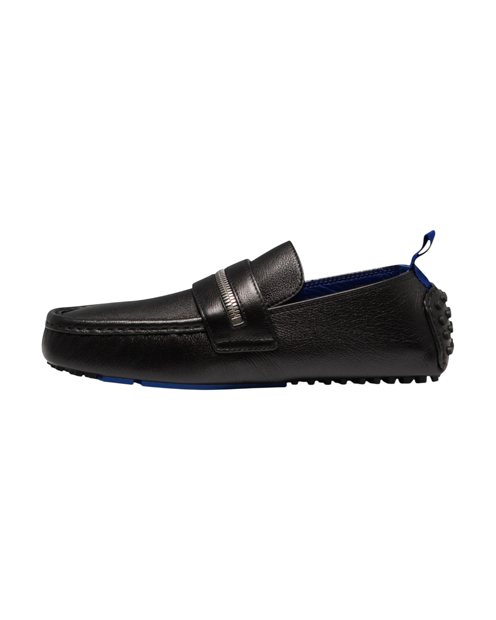 Burberry Motor Loafers in Black Leather