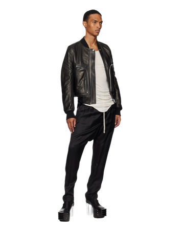 Rick Owens Leather Kiss Boots in Black