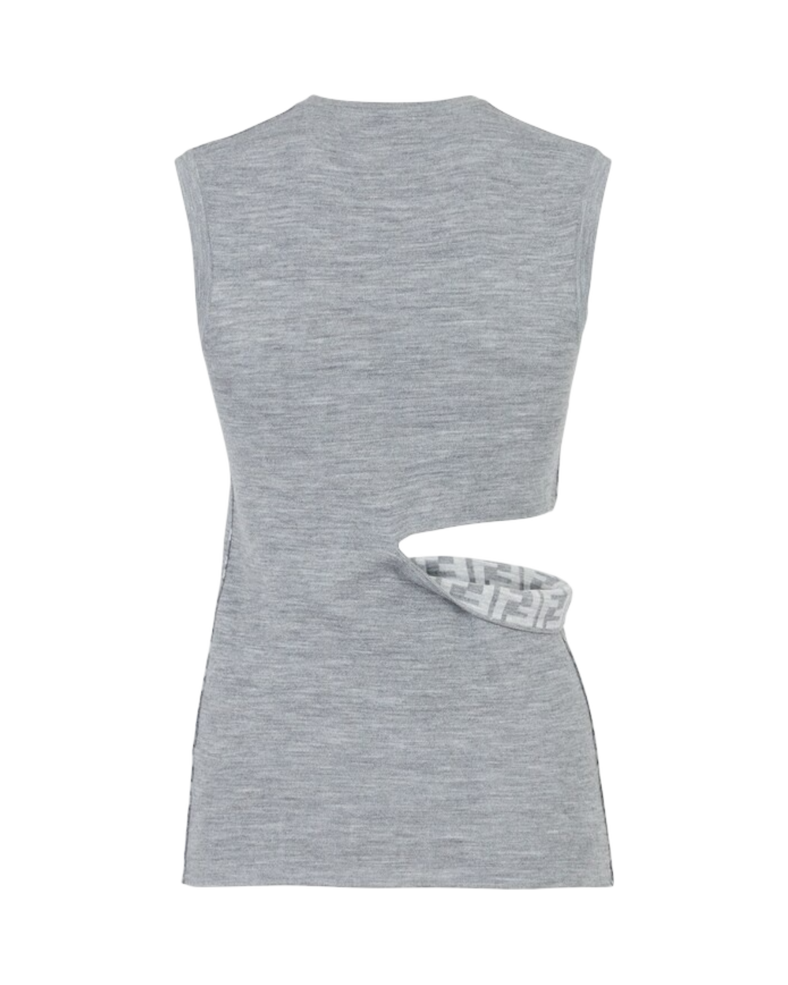 Fendi FF Monogram Cut-Out Knit Top