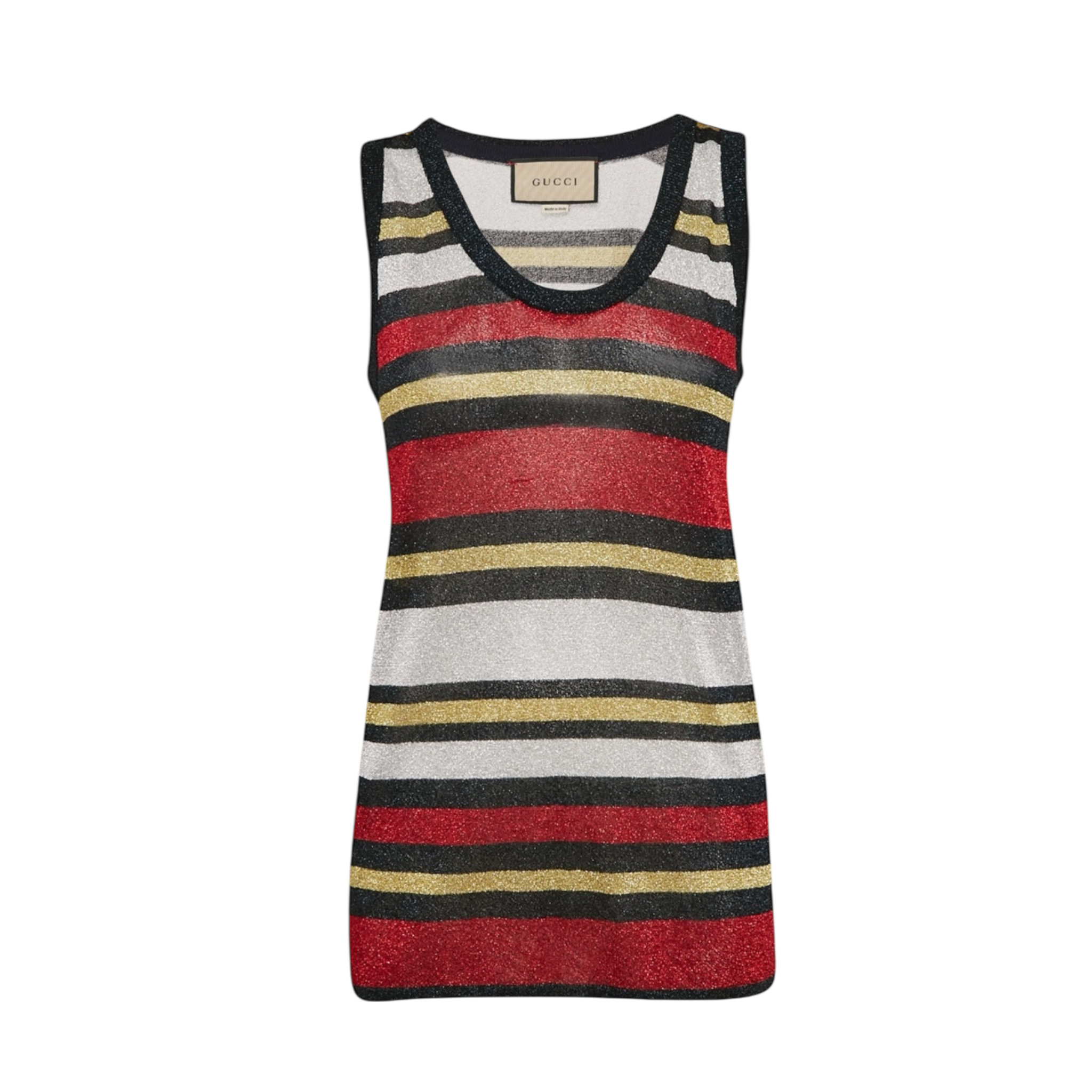 Gucci Multicolor Sleeveless Striped Top in Lurex