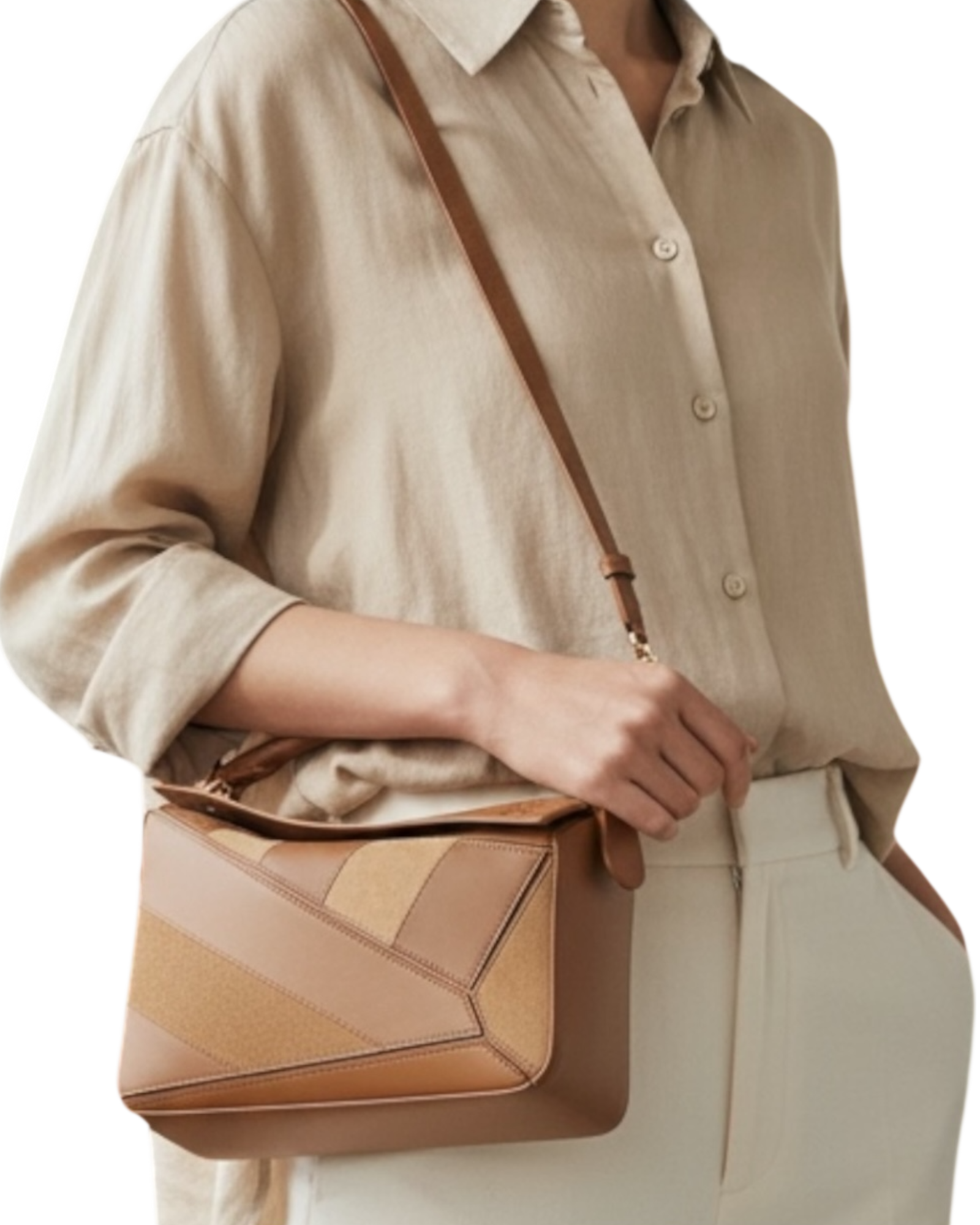 Loewe Puzzle Small Leather & Suede Bag