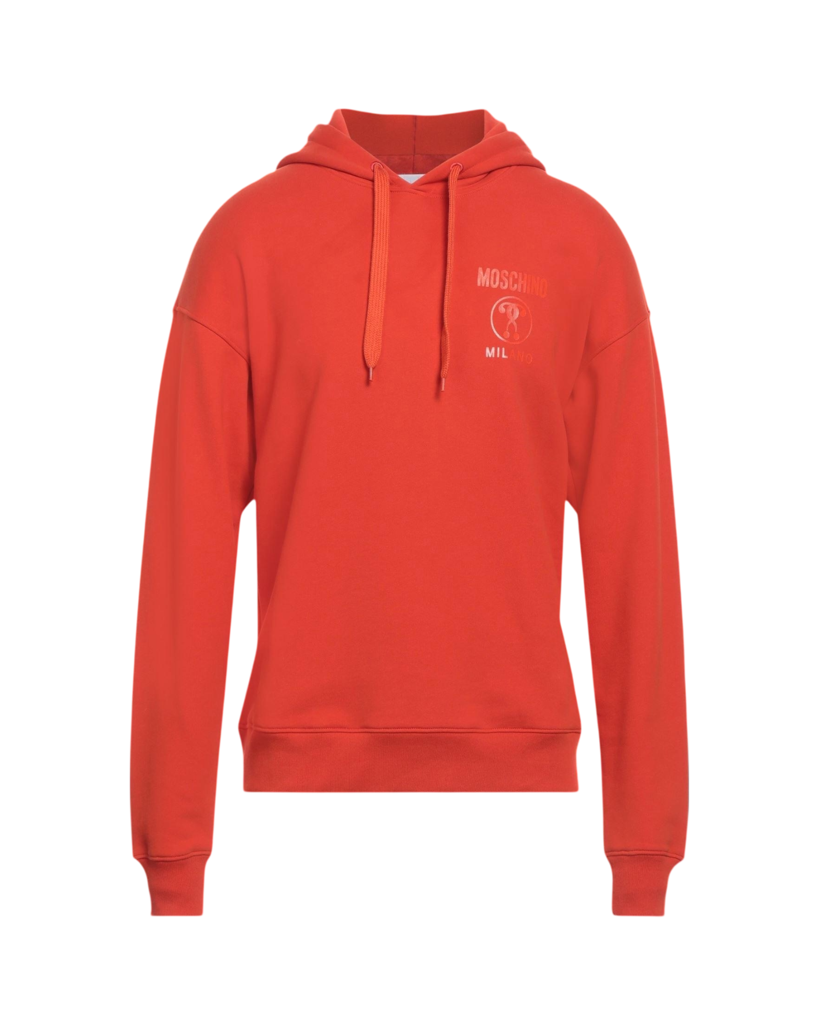 Moschino Embossed Logo Hoodie in Orange