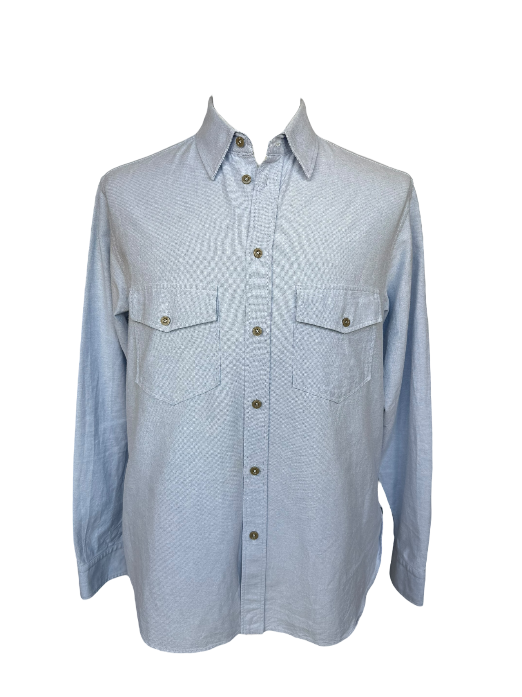 Gucci Oxford Cotton Shirt with Logo Embroidered