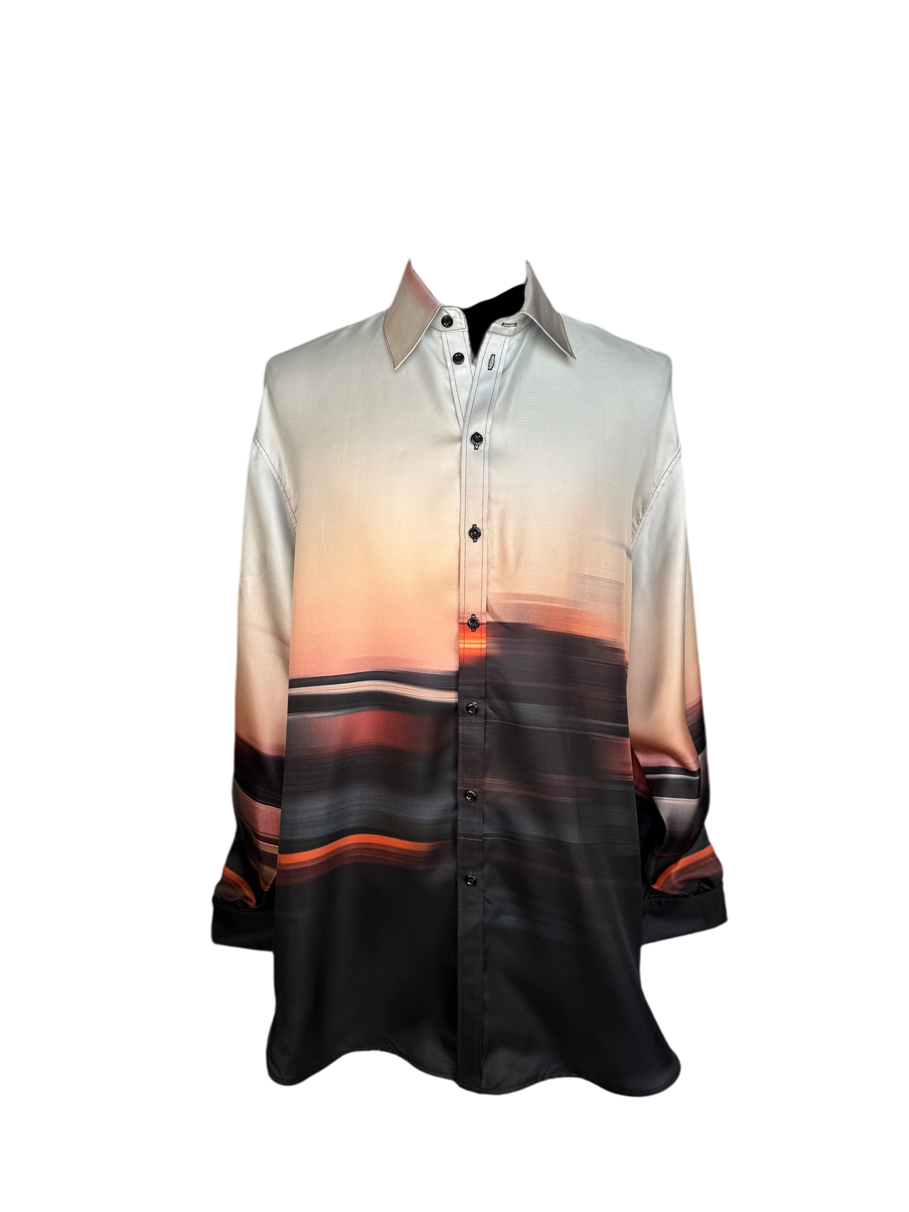 Peter Do Wrap Shirt in Blurred City