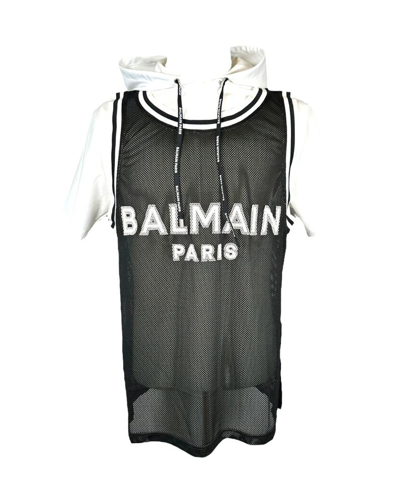 Balmain Logo-Print Hoodie