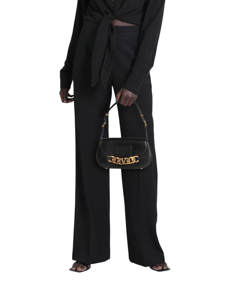 Valentino Garavani VLogo Leather Shoulder Bag