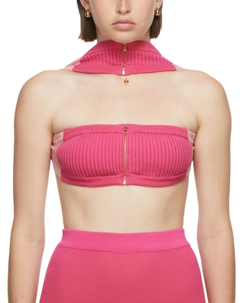 Jacquemus Pink La Montagne 'Le Bandeau Ventoux' Bra