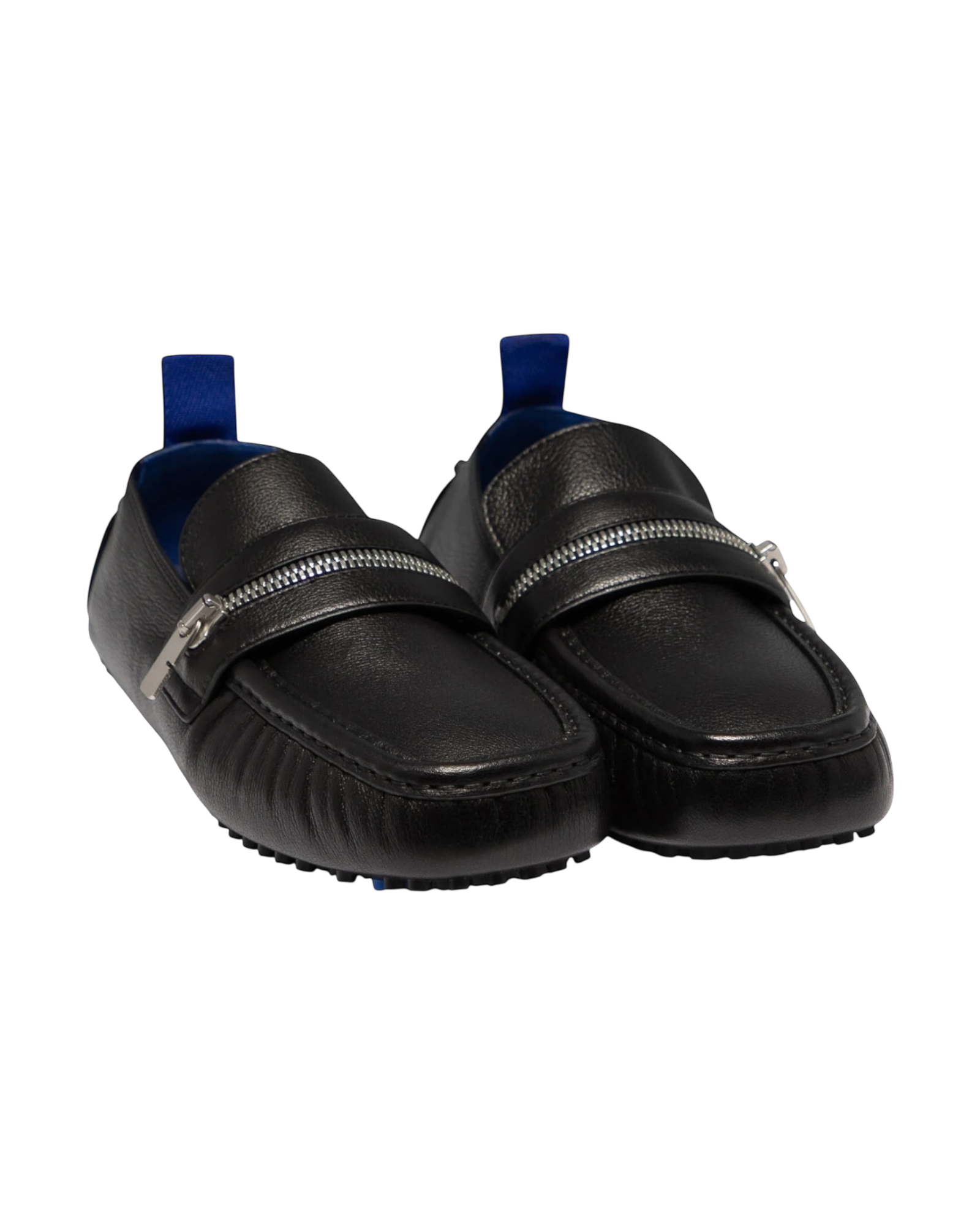 Burberry Motor Loafers in Black Leather