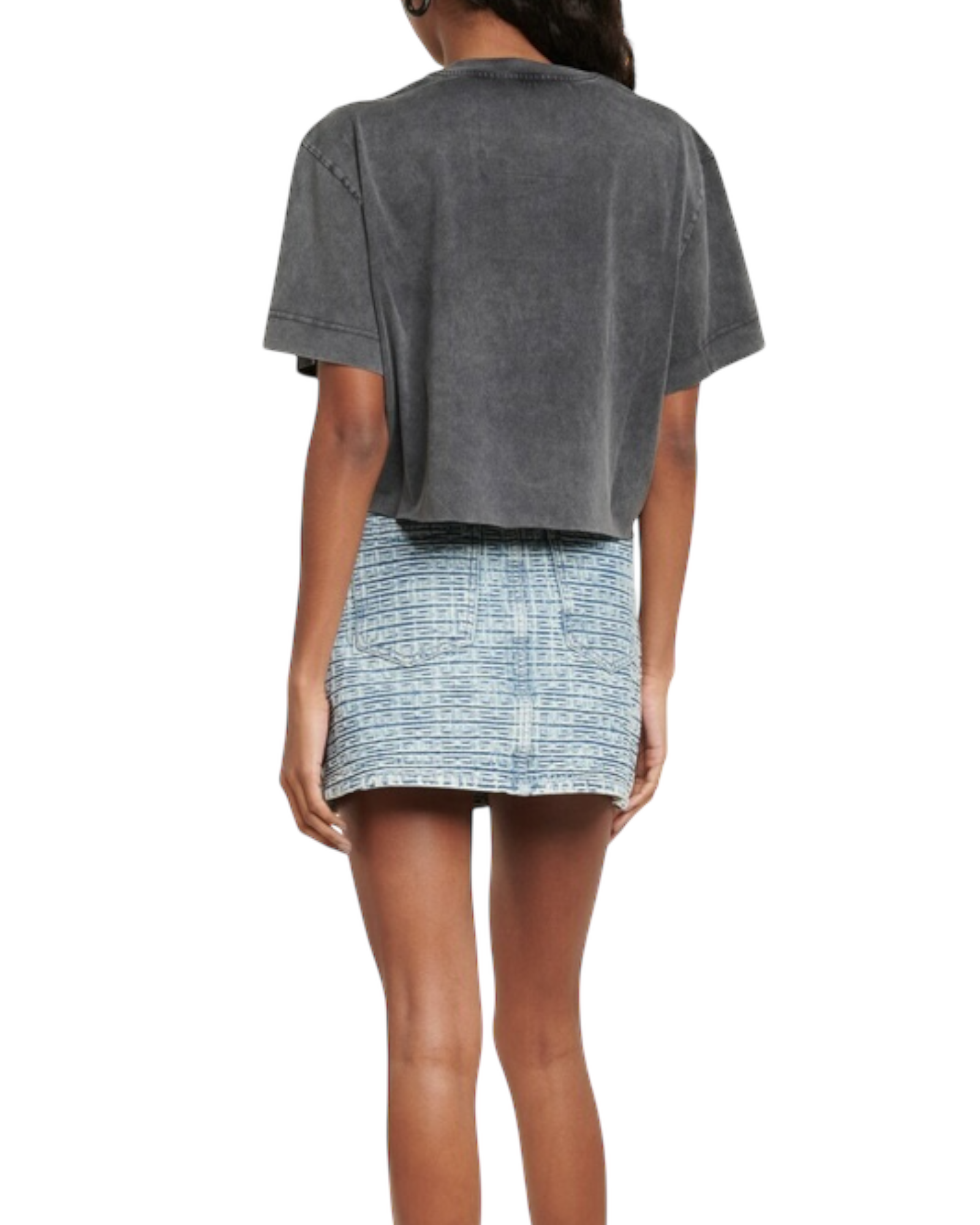 Givenchy Multi-Logo Harness Grey Crop Top