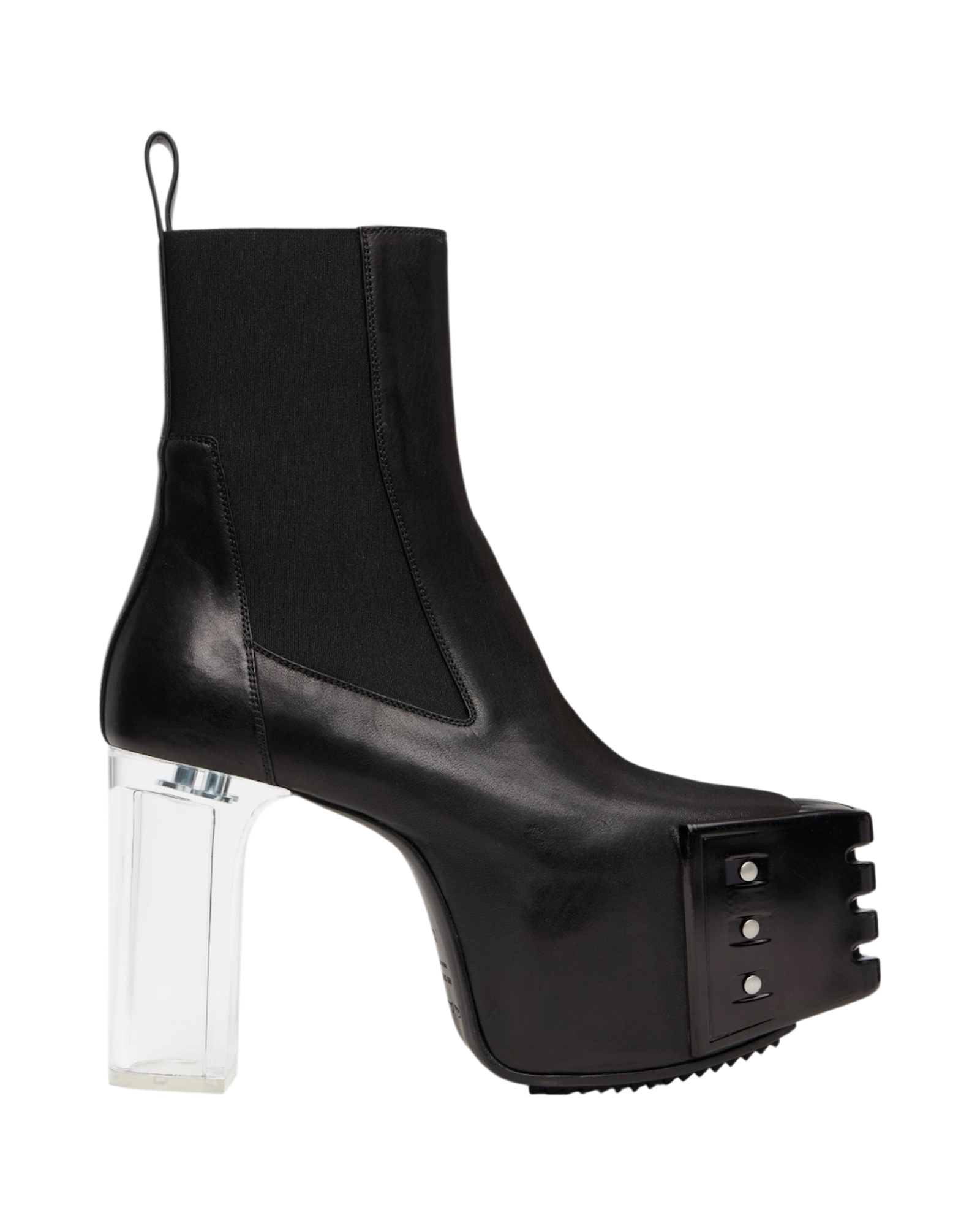 Rick Owens Leather Kiss Boots in Black
