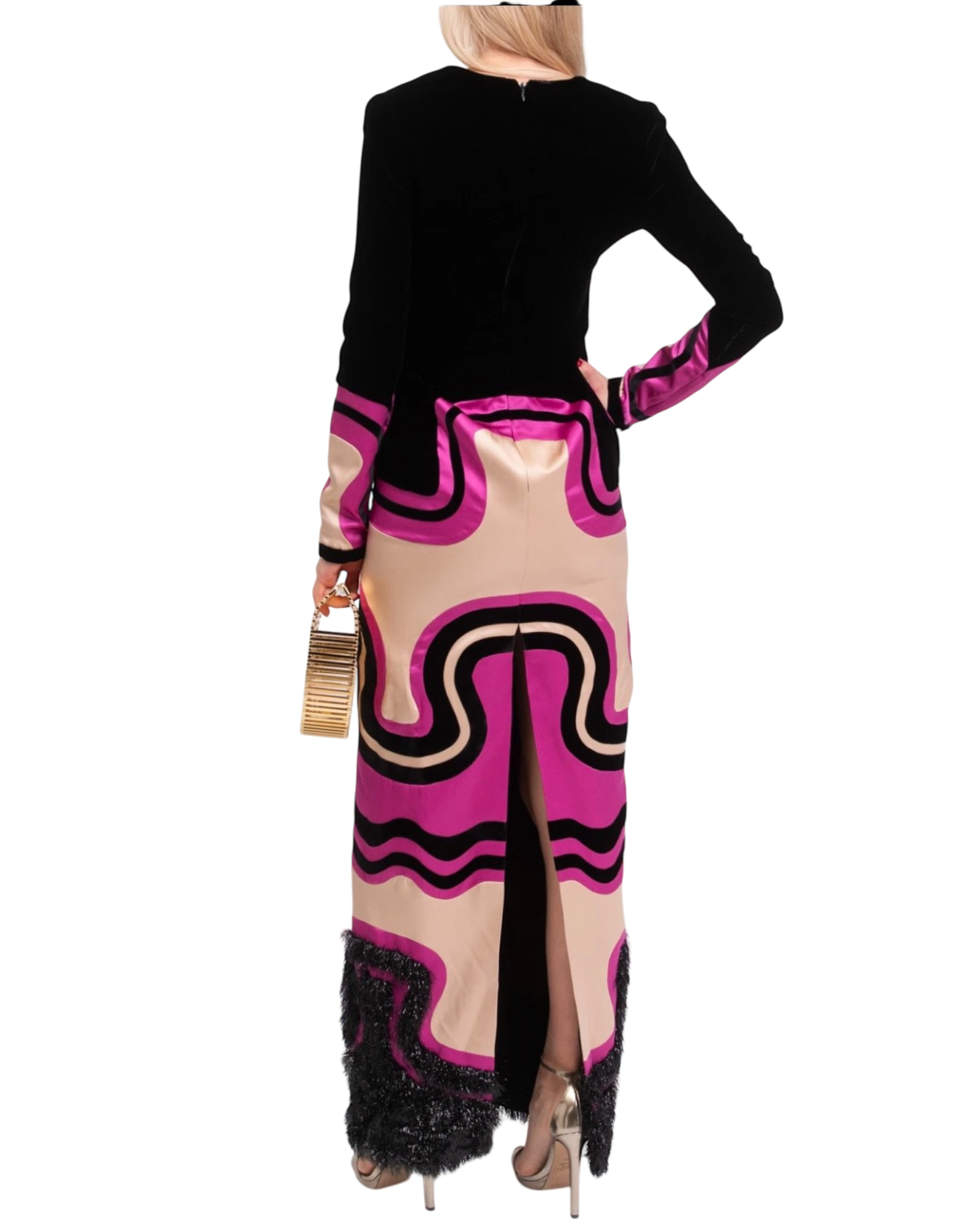 Tom Ford F/W 2015 Psychdelic Wave Knit Gown