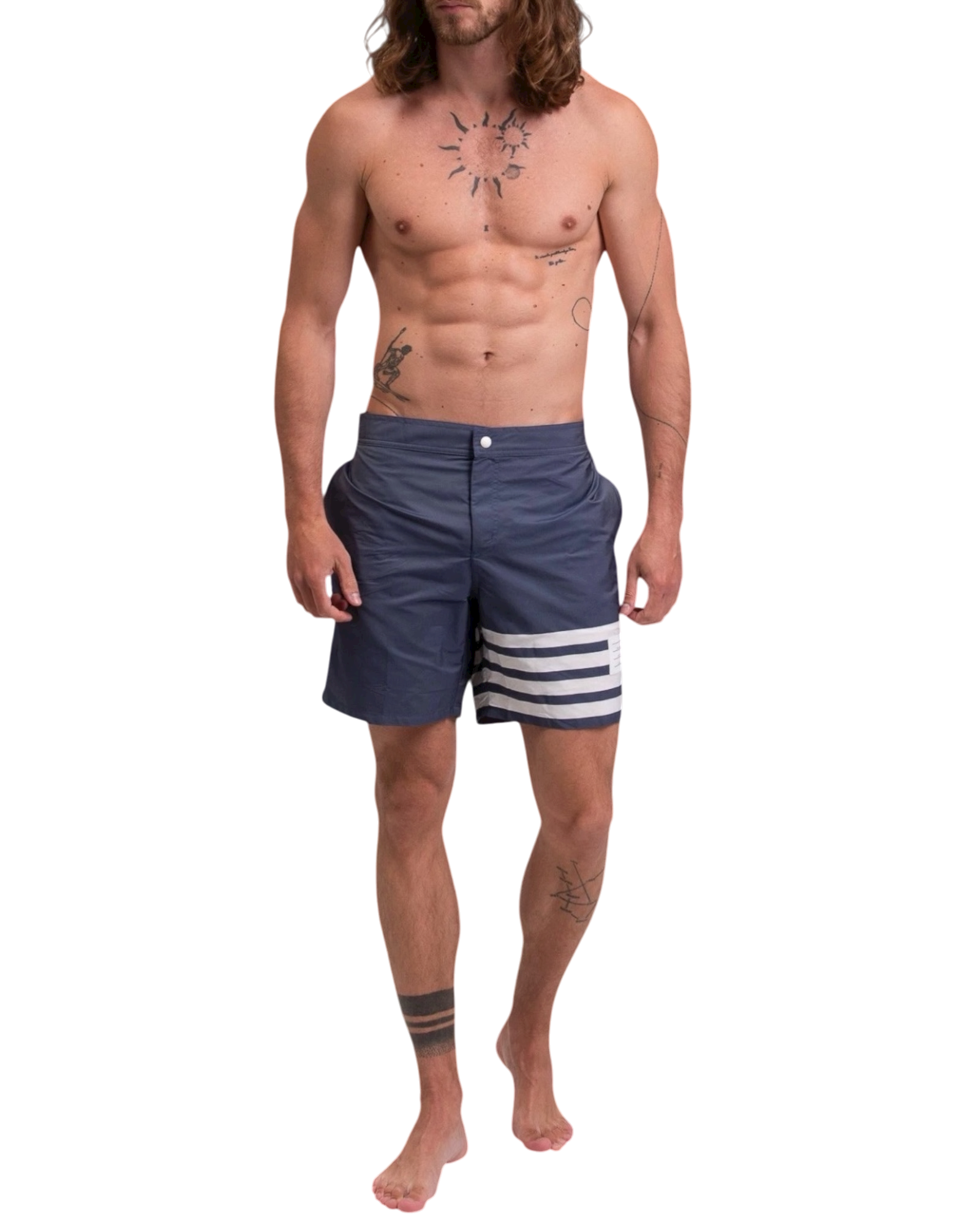 Thom Browne Swim Tech 4-Bar Board Short