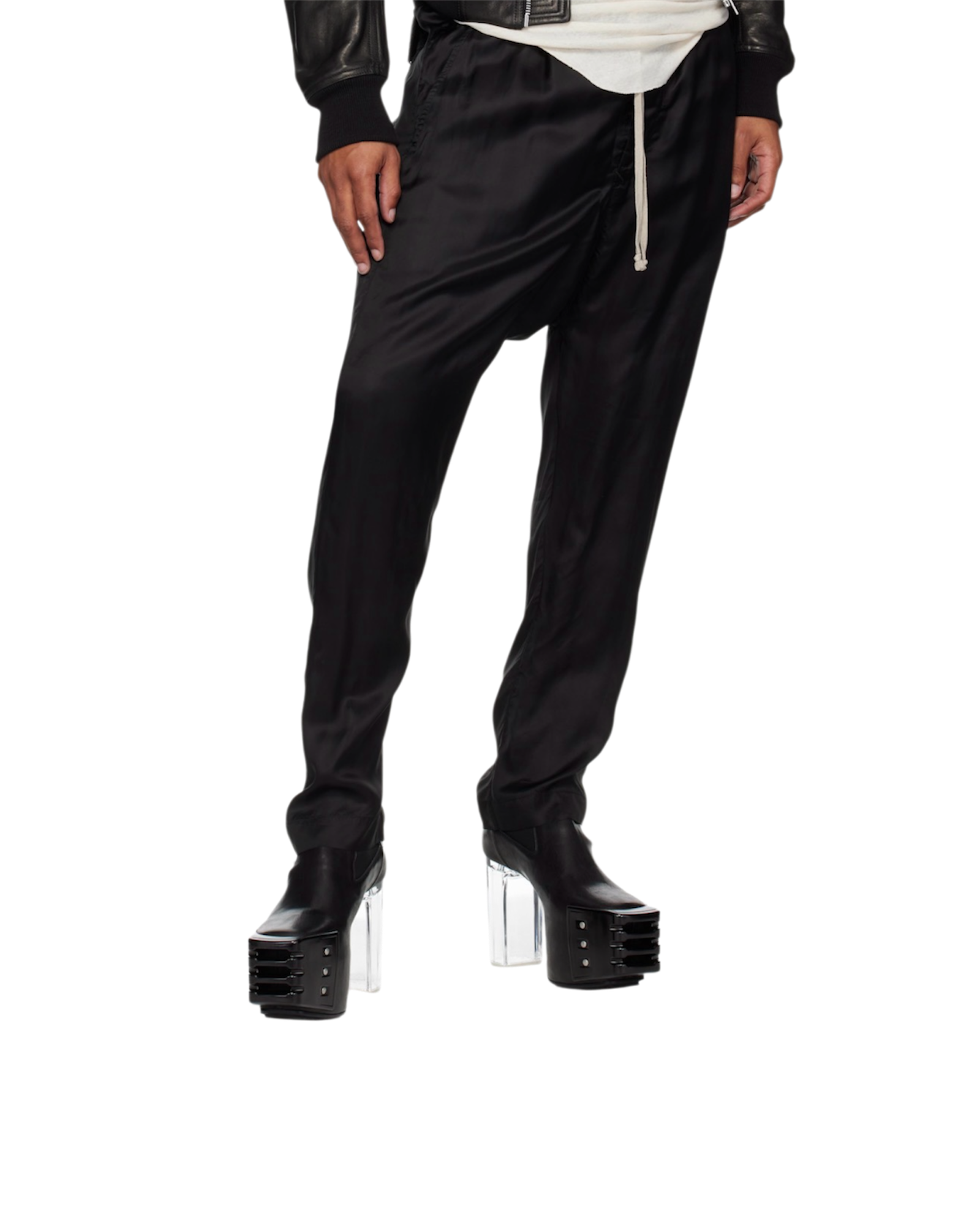 Rick Owens Leather Kiss Boots in Black