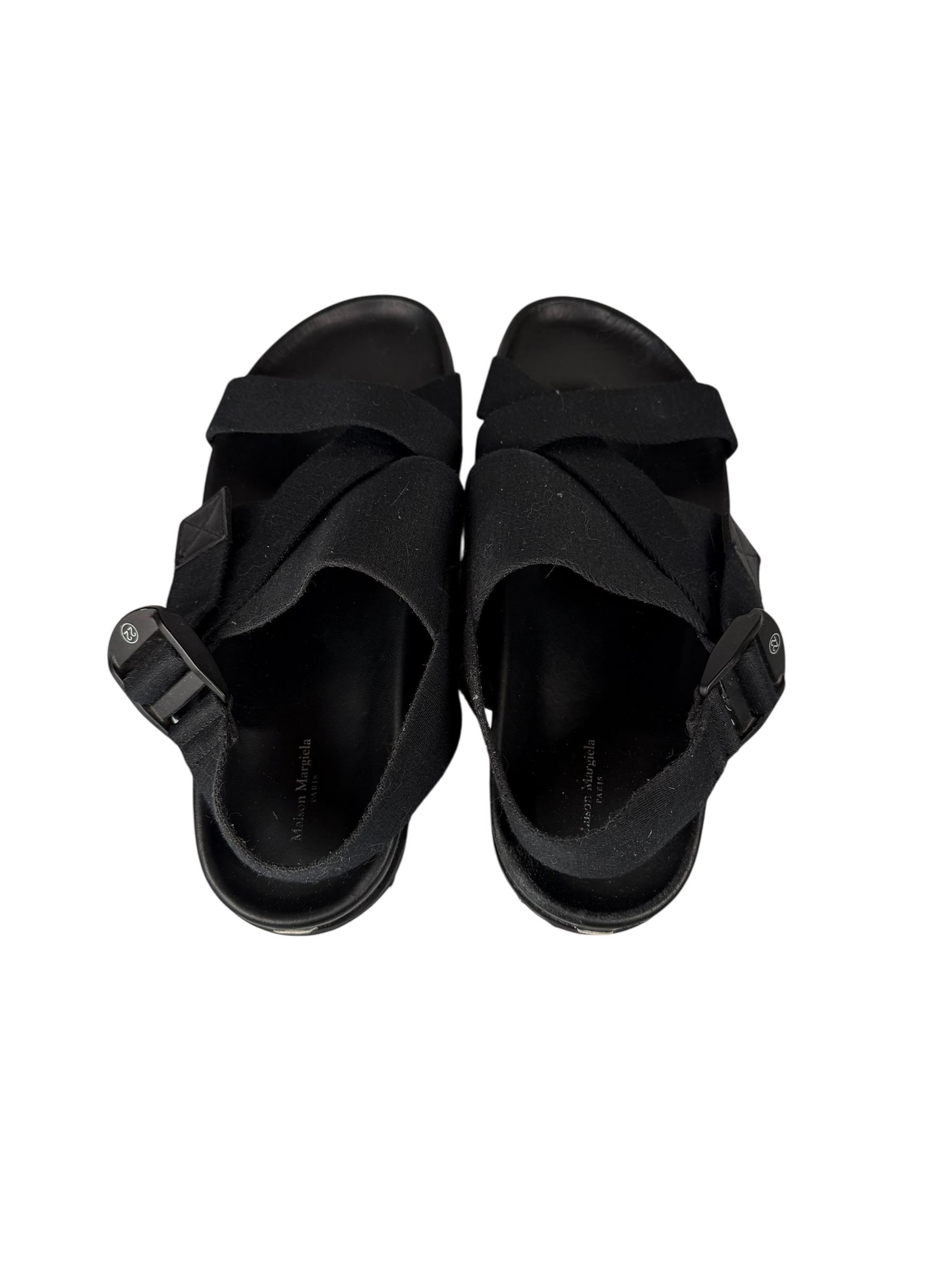 Maison Margiela Black Stretch Nylon Sandals