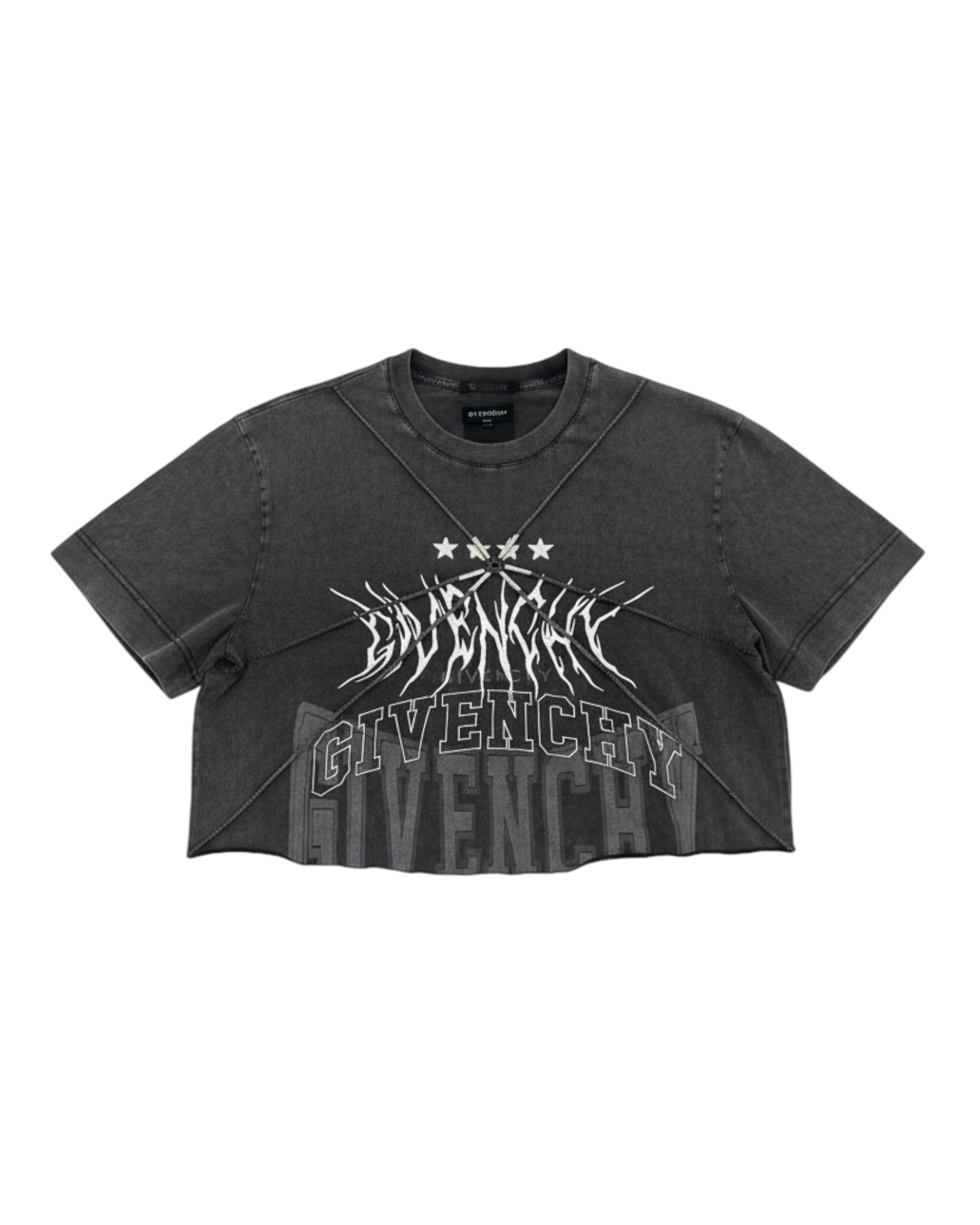 Givenchy Multi-Logo Harness Grey Crop Top