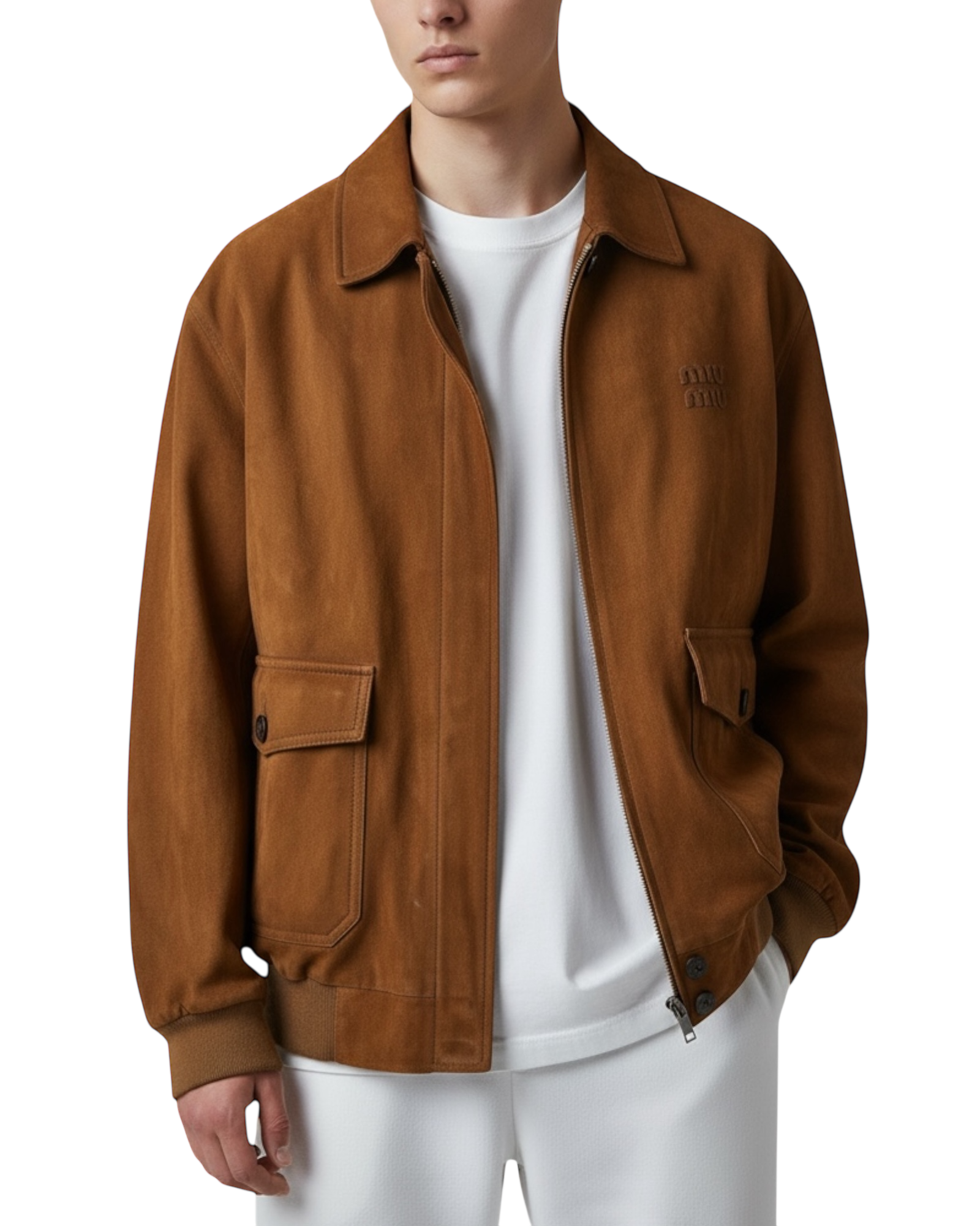 Miu Miu Suede Blouson Jacket
