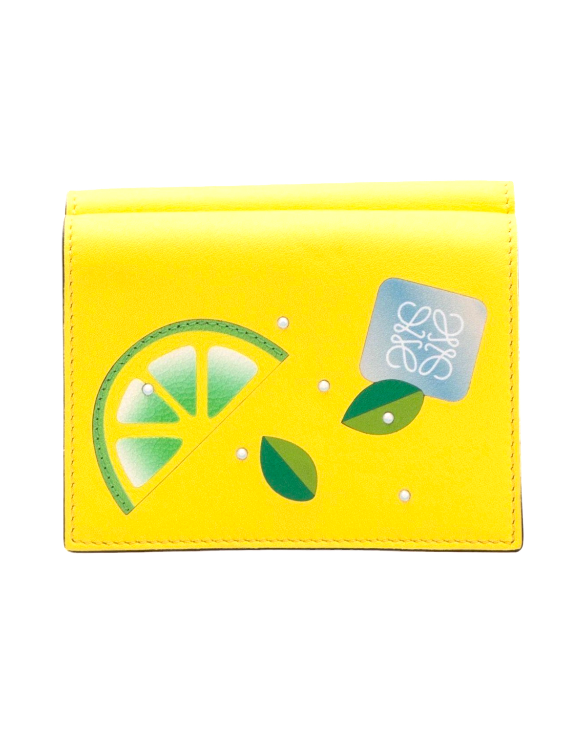 Loewe Cocktail Trifold Wallet in Lemon/Tan