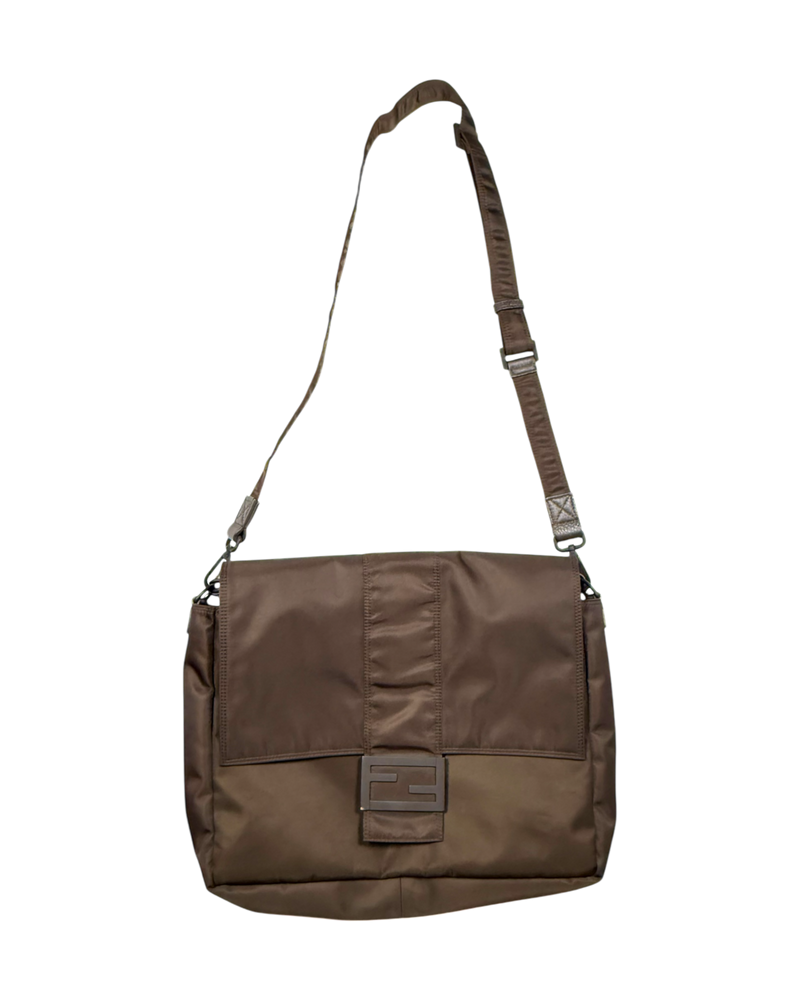 Fendi Econyl Nylon Cuoio Romano Monochrome Messenger Bag