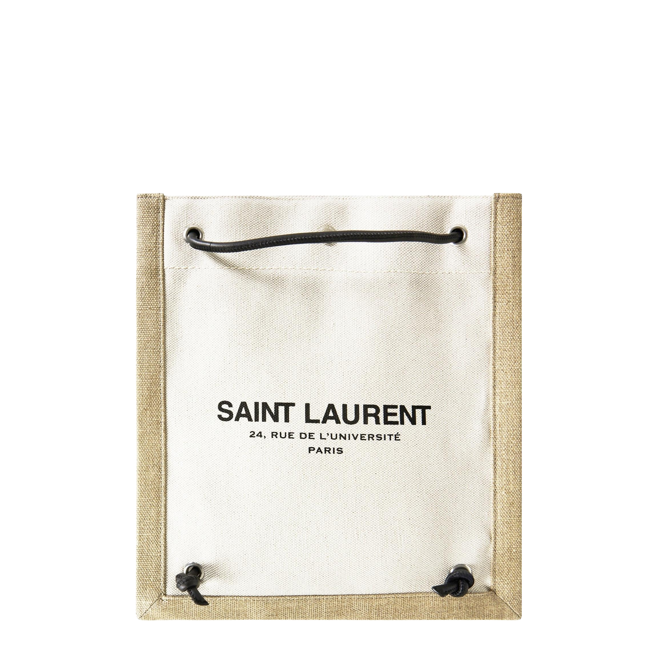 Saint Laurent Université Flat Bag in Linen
