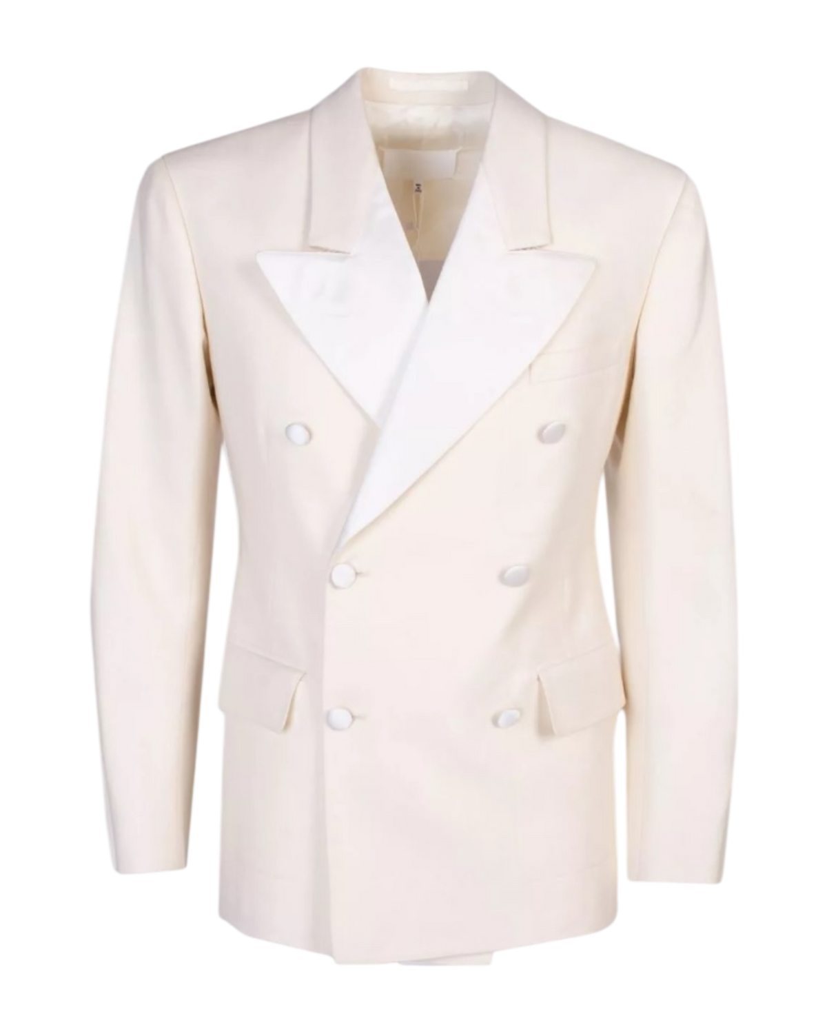 Maison Margiela Off-White Two-Tone Double-Breasted Suit