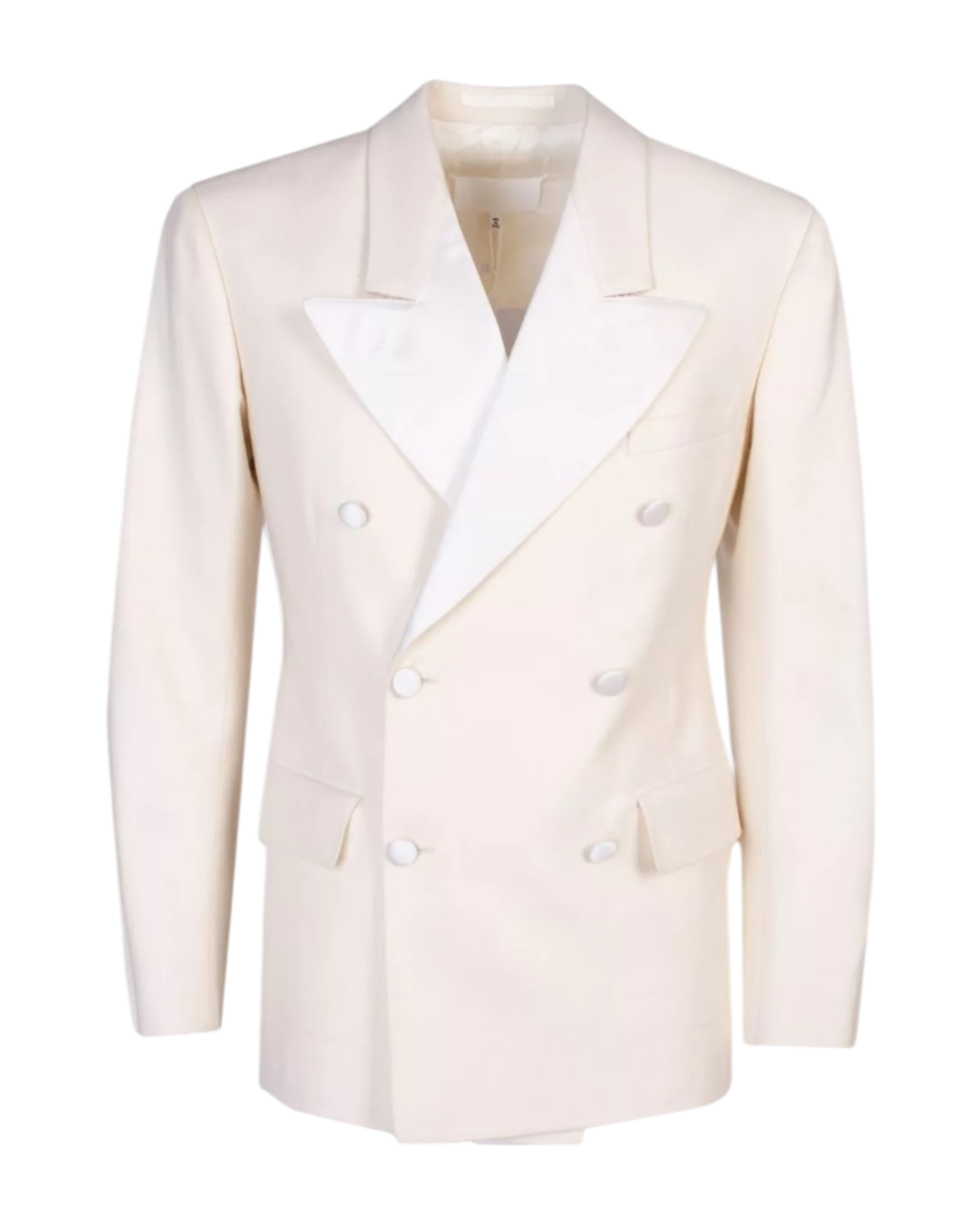 Maison Margiela Off-White Two-Tone Double-Breasted Suit
