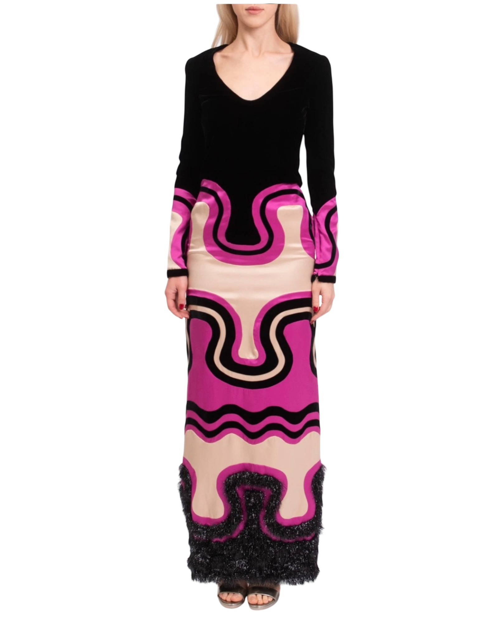 Tom Ford F/W 2015 Psychdelic Wave Knit Gown