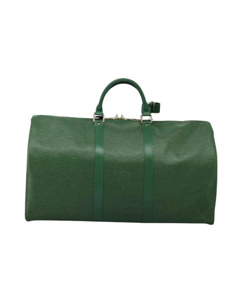 Louis Vuitton Keepall Bag in Green Epi