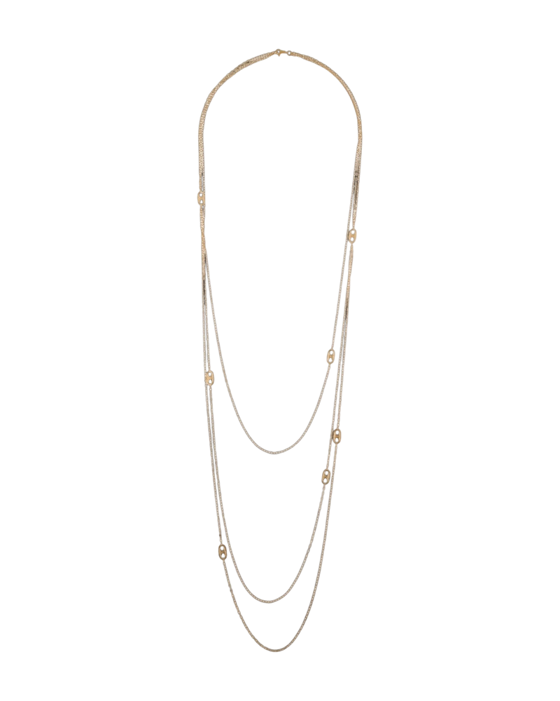 Celine Maillon Triomphe Sautoir Logo Station Necklace