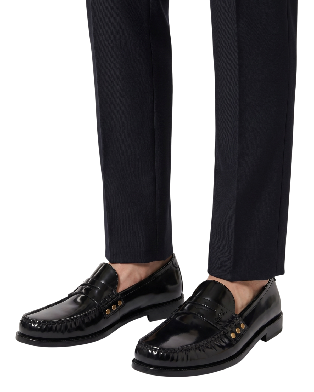 Saint Laurent Leather Loafer — Black, Size US 9.5 / EU 42.5