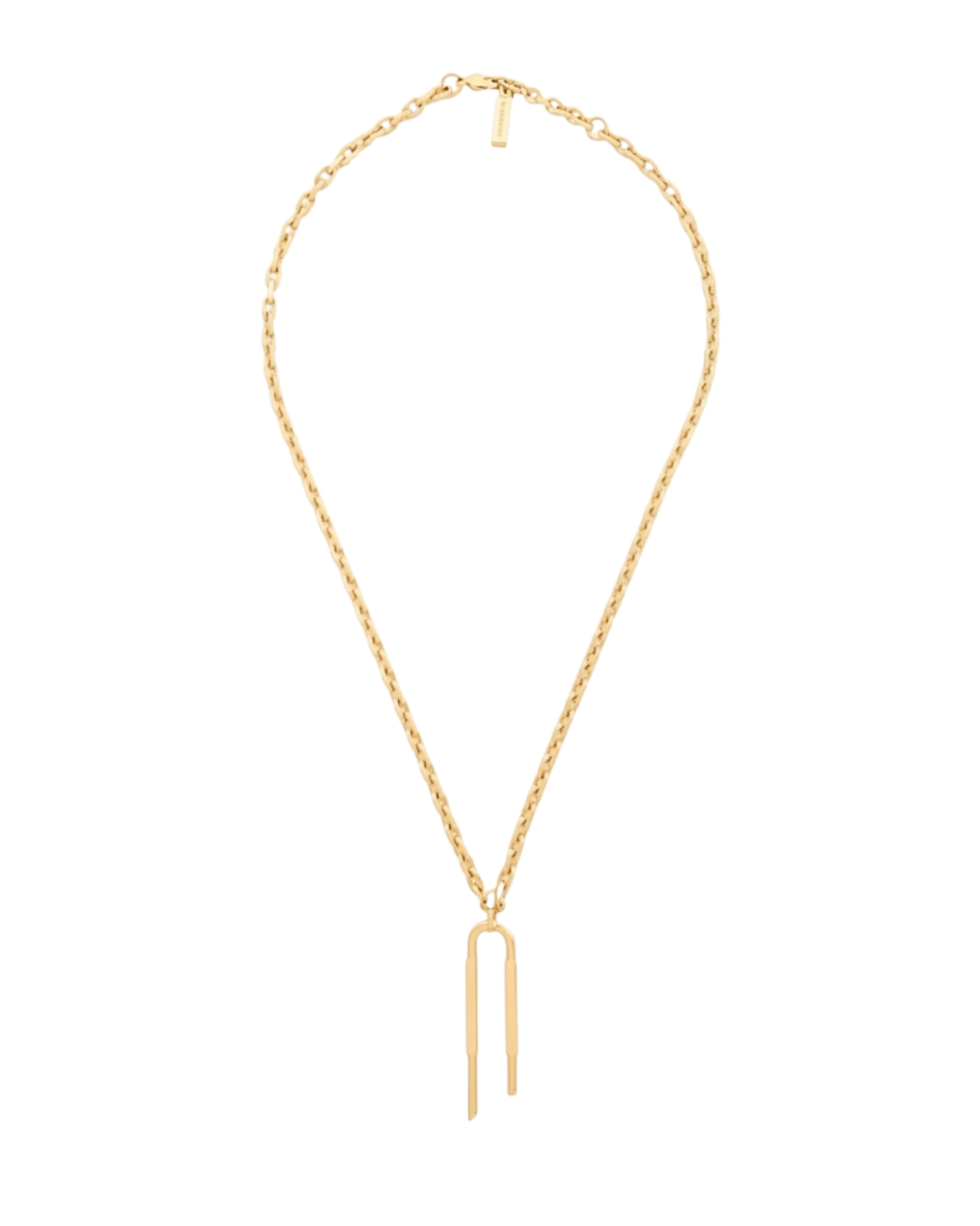 Givenchy Gold-Tone Padlock Pendant Chain Necklace