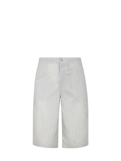 Fendi Roma Brown & White FF Logo Swim Shorts