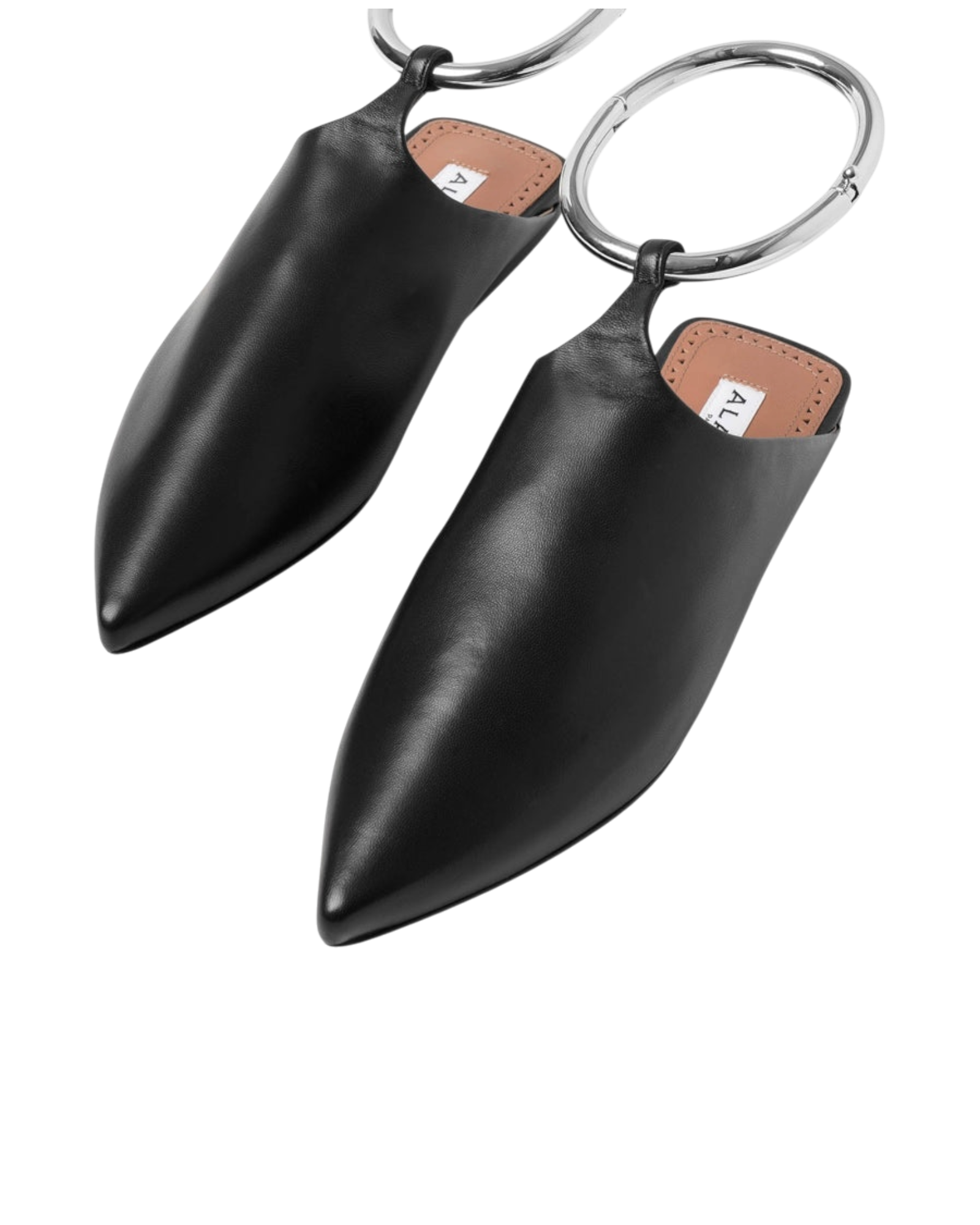 Alaïa Lambskin Ankle Strap Ballerina Flat — Black, Size US 8 / EU 38