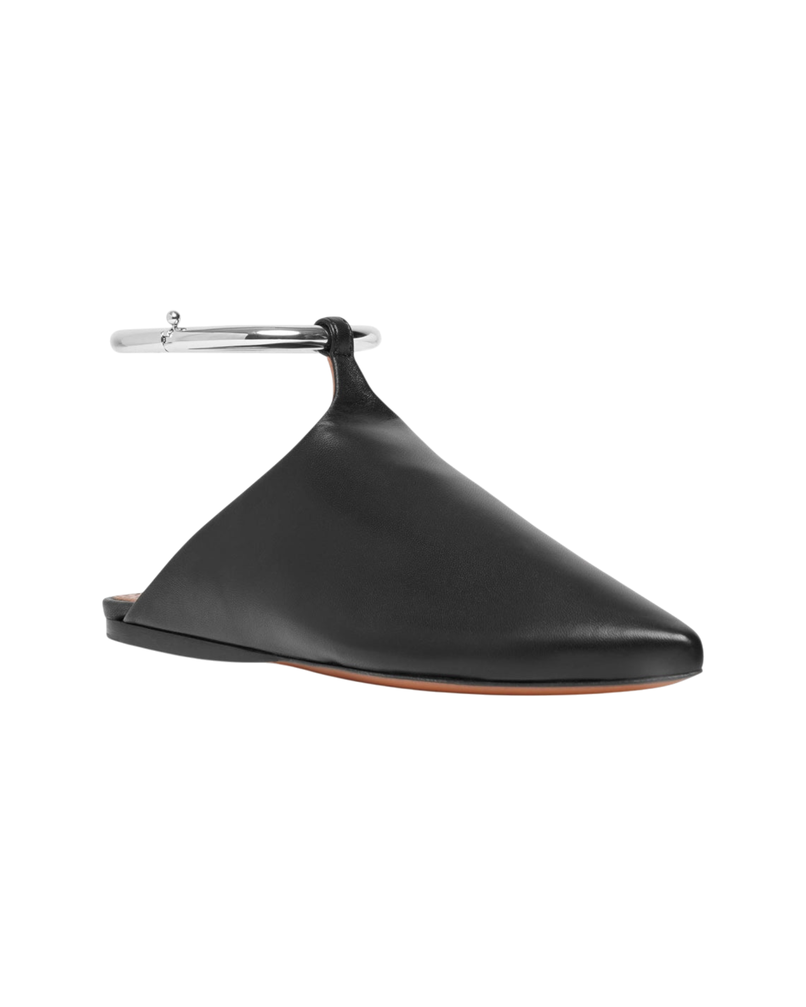 Alaïa Lambskin Ankle Strap Ballerina Flat — Black, Size US 8 / EU 38