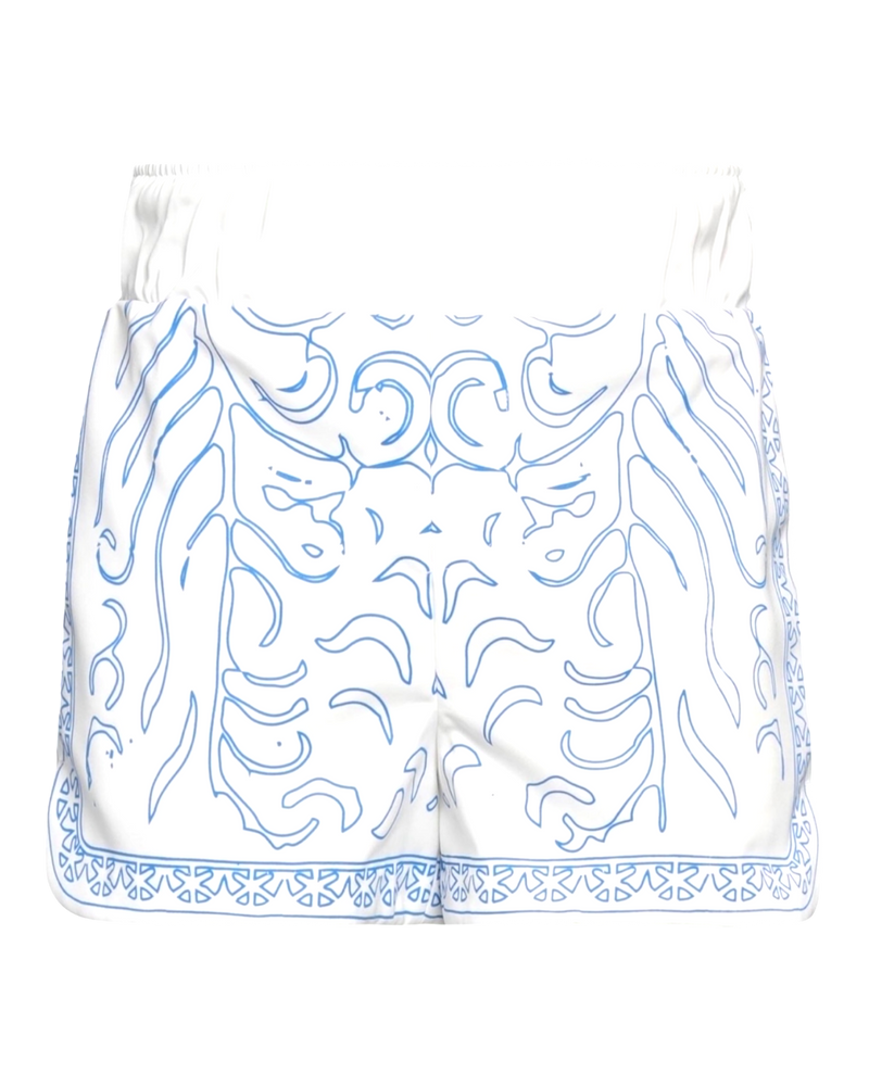 Rhude Paisley Boxing Shorts – Blue & White