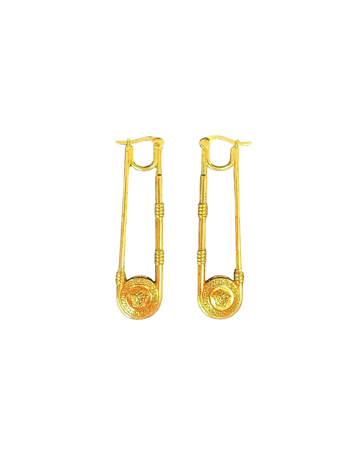 Versace Safety Pin Earrings