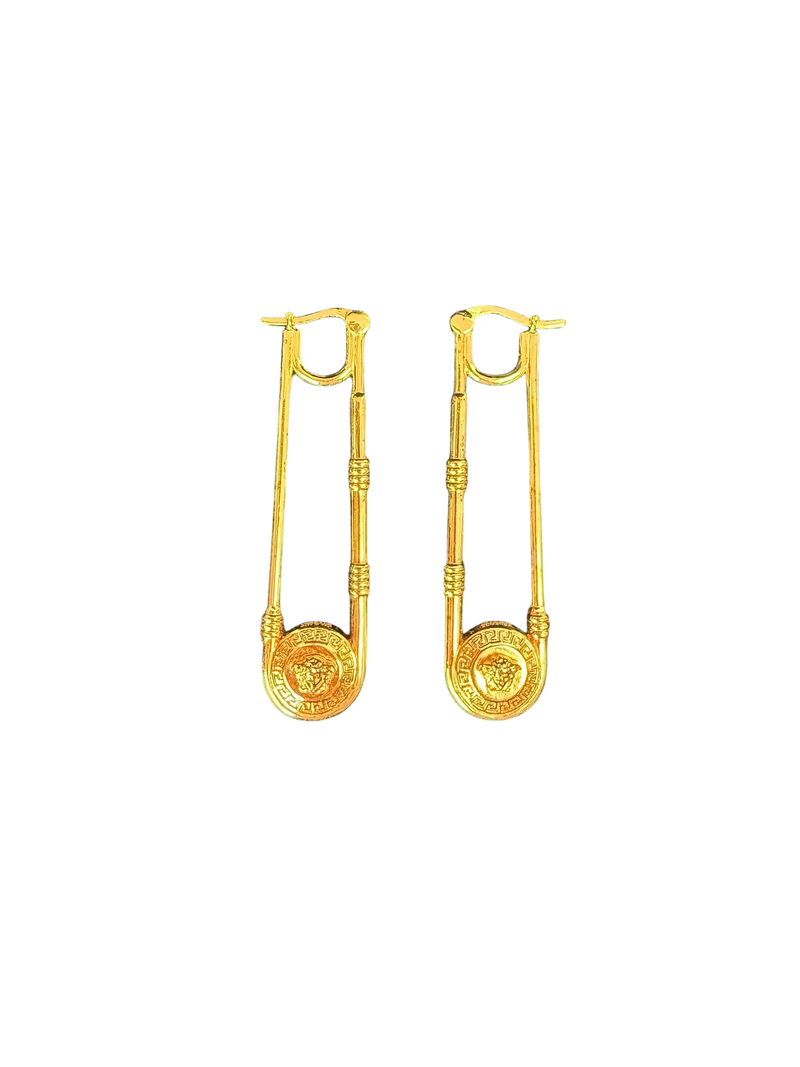 Versace Safety Pin Earrings
