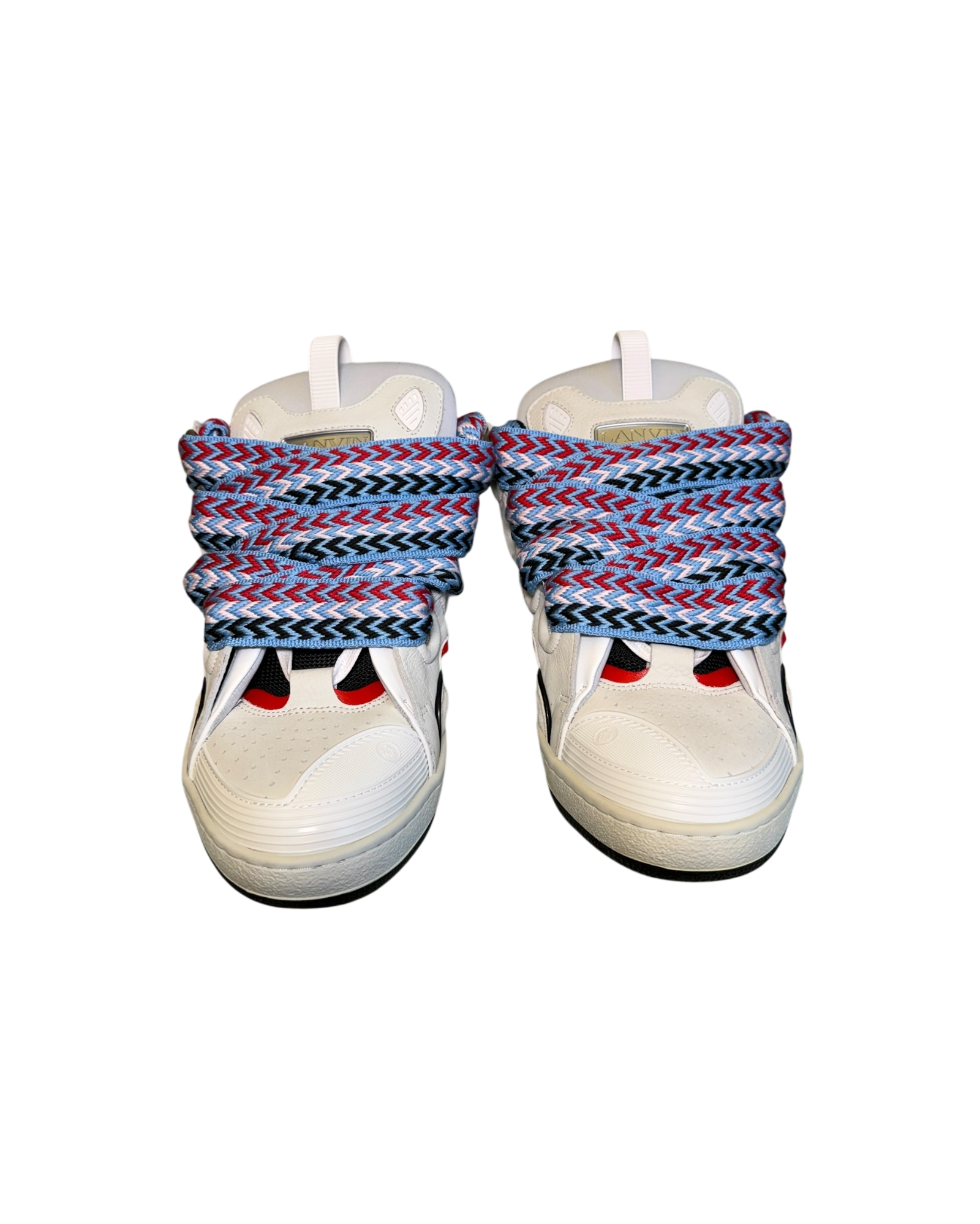 Lanvin Curb Sneakers in Off-White Suede