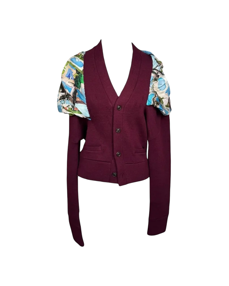Maison Margiela Wool Scarf Distressed Cardigan