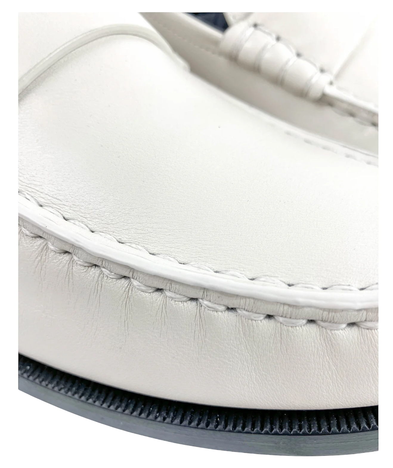 Saint Laurent Le Loafer Monogram Penny Slippers in Pearl