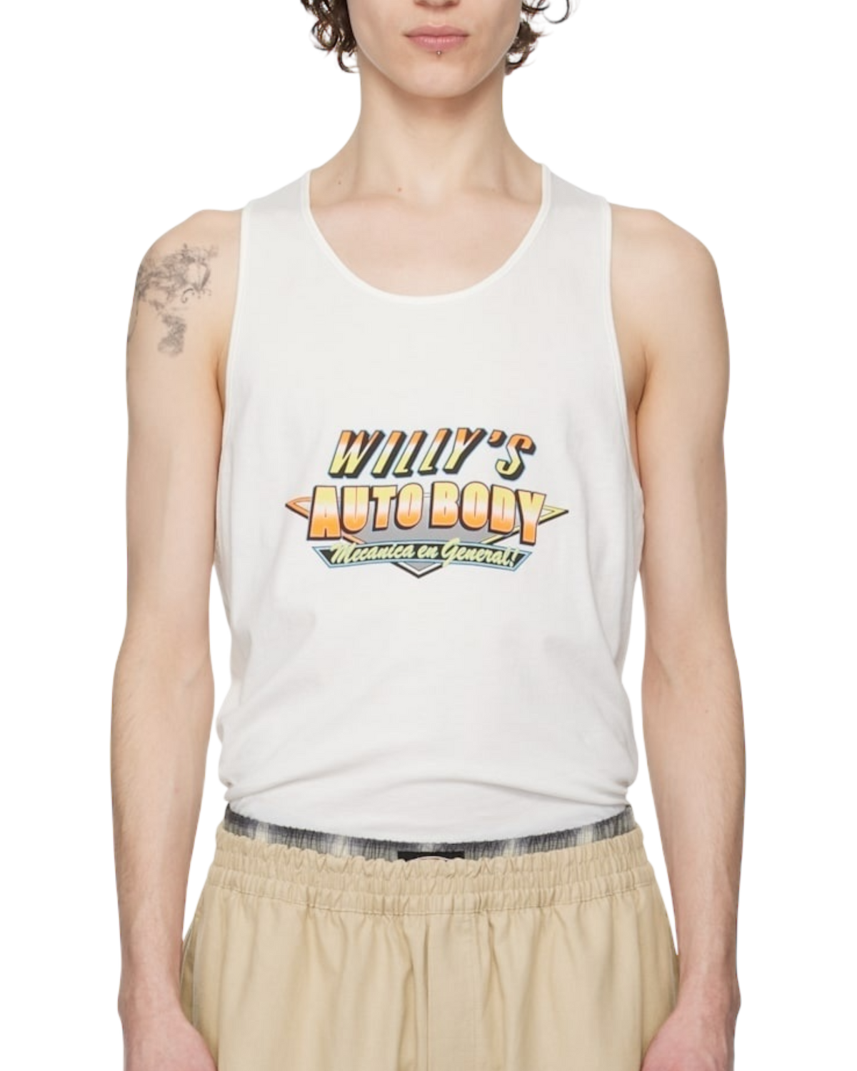Willy Chavarria Off-White Auto Service Tank Top