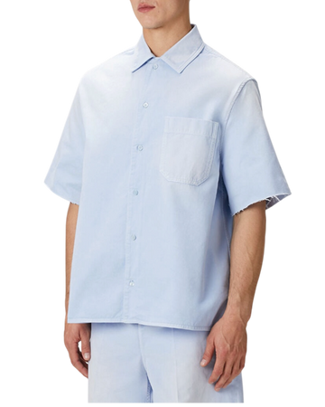 Loewe x Paula's Ibiza Monogram Short-Sleeve Shirt — Blue, Size M / 39