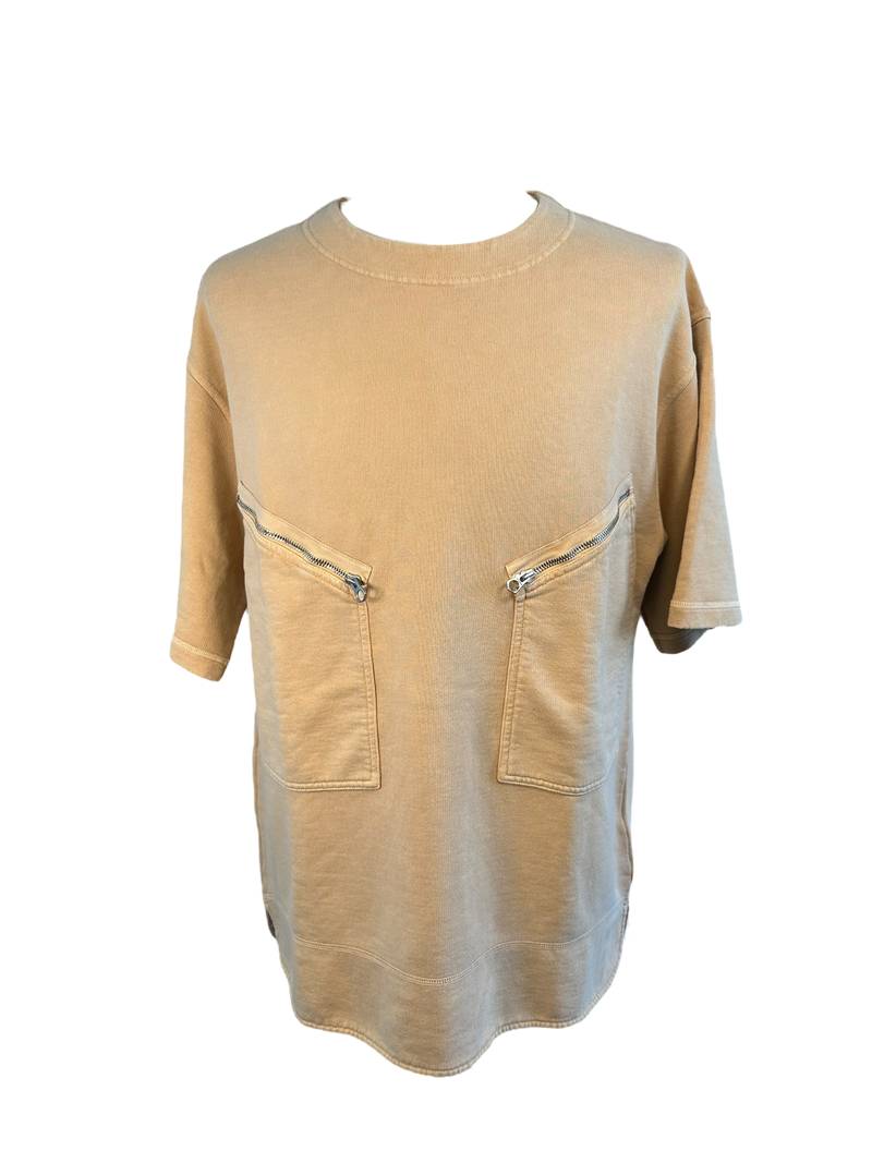 Jil Sander Zipped Patch Pocket Crewneck Shirt