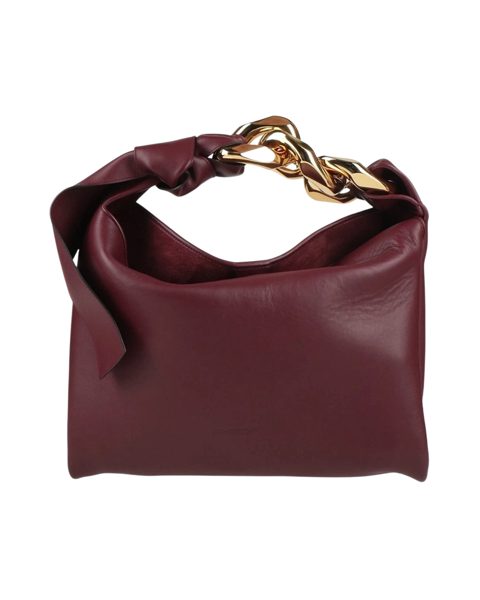 JW Anderson Small Chain Hobo Bag in Burgundy
