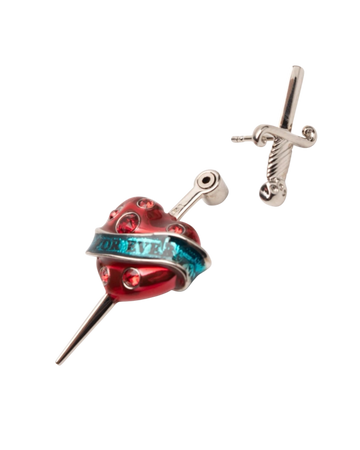 Jean Paul Gauilter Heart and Sword Earrings