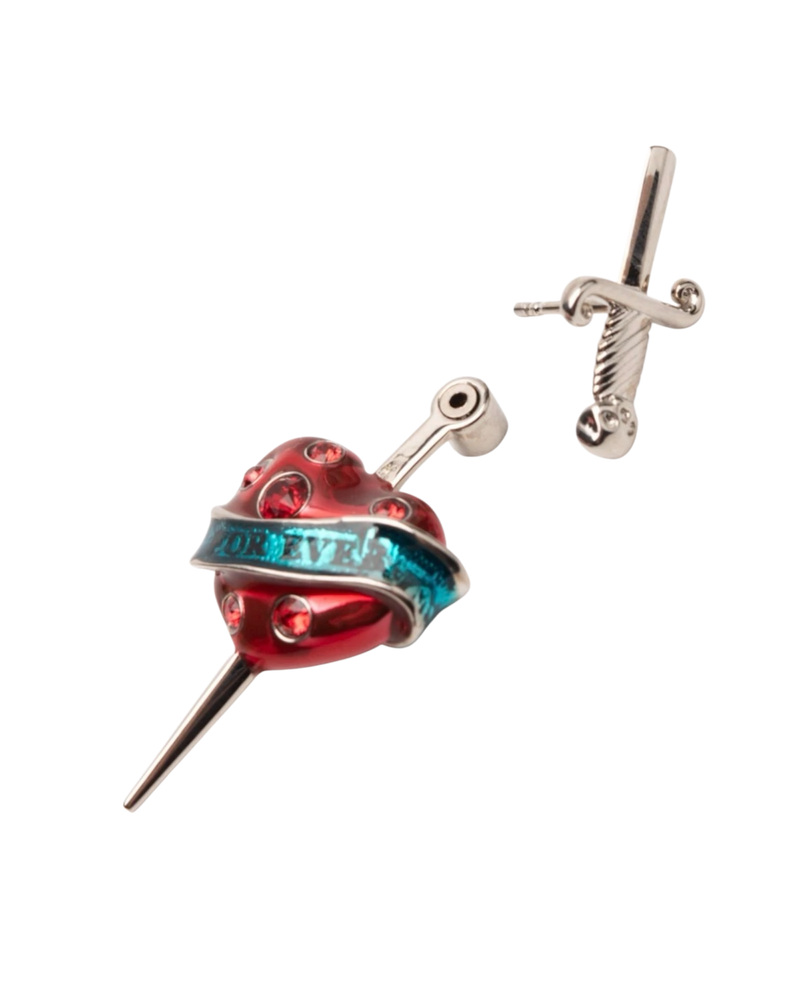 Jean Paul Gauilter Heart and Sword Earrings