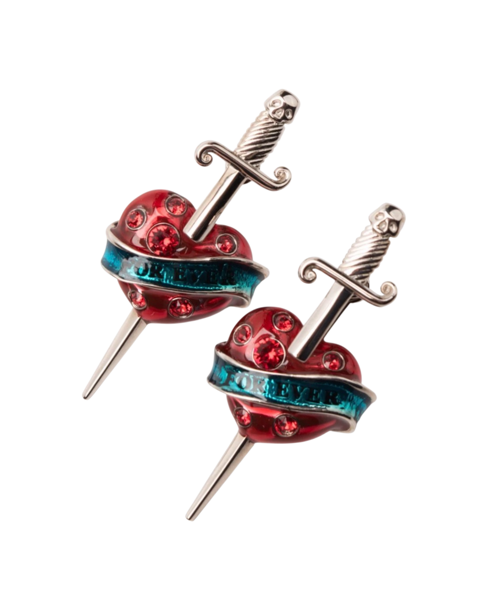 Jean Paul Gauilter Heart and Sword Earrings