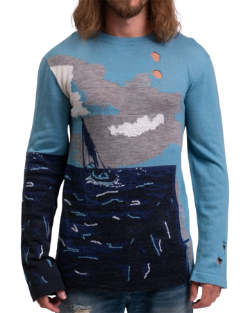 Off-White Destroyed Landscape Jumper