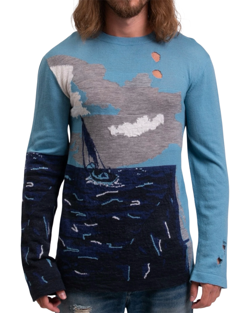 Off-White Destroyed Landscape Jumper