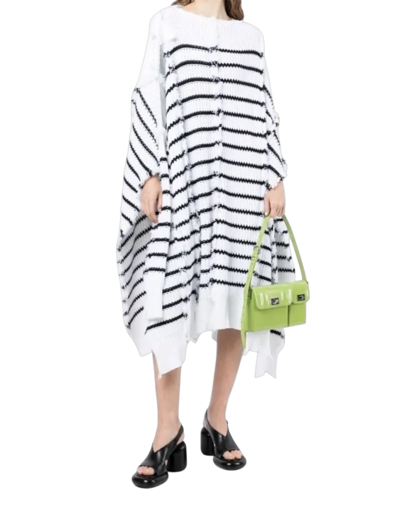 Marni Breton Stripes Cotton Cape