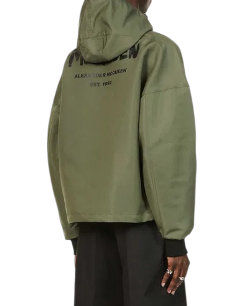 Alexander McQueen Logo-Printed Windbreaker